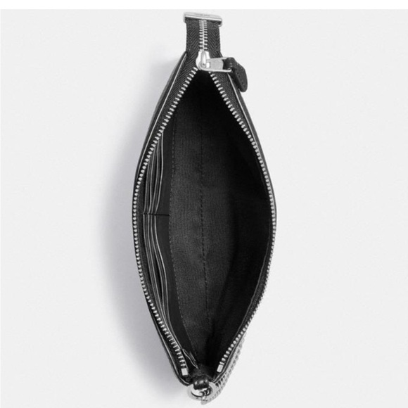 Coach Black Wristlet with Silver Chain - Picture 2 of 3